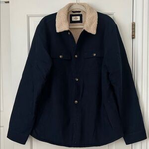 Marine Layer Navy Jacket with Sherpa Collar